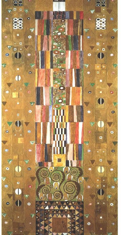 Design for the Stoclet Frieze - End of the Wall by Gustav Klimt